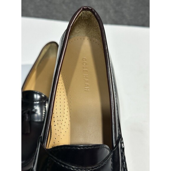 Cole Hann Pinch Tassel Loafers Brown Smooth Leather Burgundy Brown Men’s 10.5D main image 6